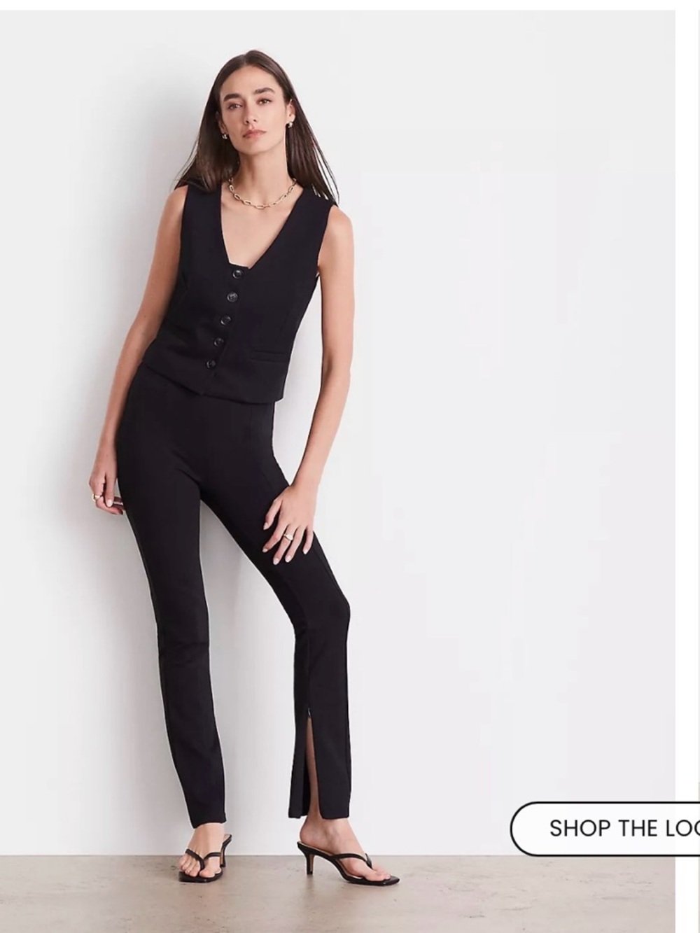 LoftVERSA Ponte Pants with Zip Flare Bottoms - Size M